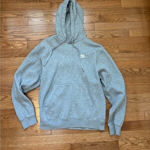 Nike Heather Gray Hooded Pullover Sweatshirt